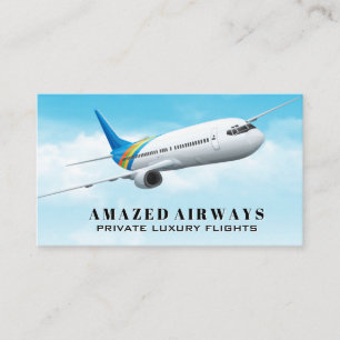 Flying Commercial Air Plane Business Card