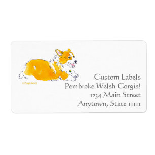 Flying Corgi Custom Labels