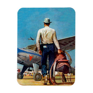 Flying Cowboy by Mead Schaeffer Magnet