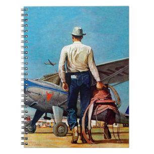 Flying Cowboy by Mead Schaeffer Notebook