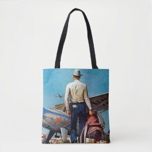 Flying Cowboy by Mead Schaeffer Tote Bag