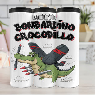 Flying Crocodile Bombardino Crocodillo Thermal Tumbler