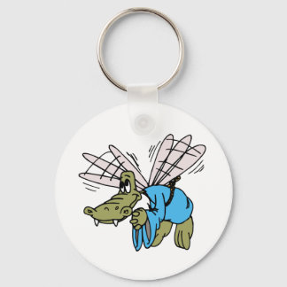 Flying Crocodile Key Ring