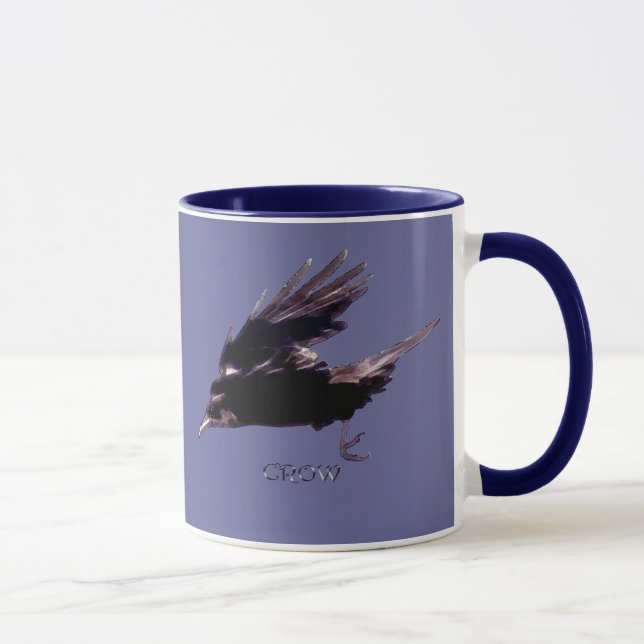 Flying Crow Raven-lovers Drinkware Mug (Right)