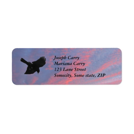 Flying crow return address Avery Label Return Address Label