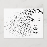 Flying Crows or Face Optical Illusion