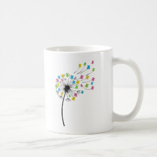 Flying cute bears dandelion flow coffee mug