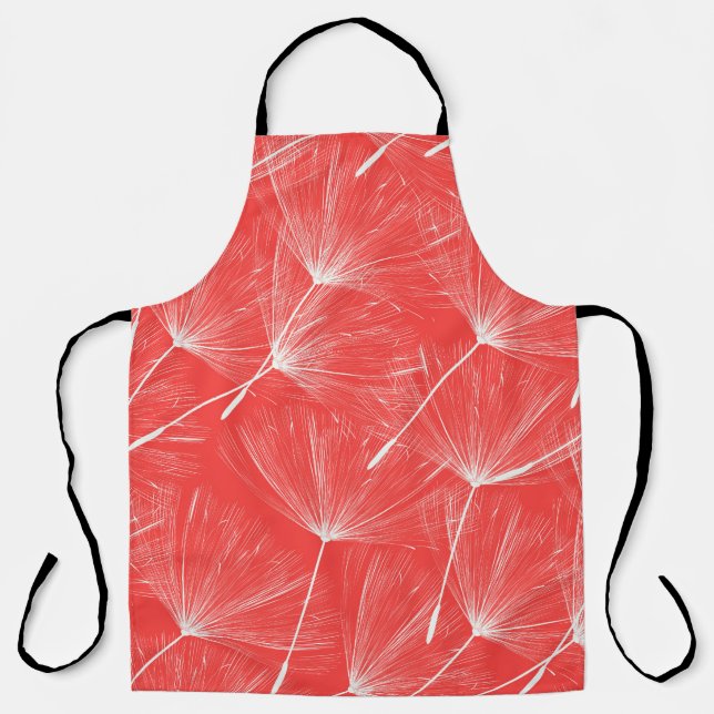 Flying Dandelion Seeds Vintage Background. Apron (Front)