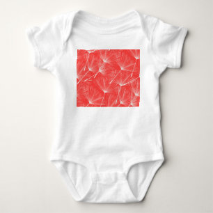 Flying Dandelion Seeds Vintage Background. Baby Bodysuit