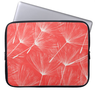 Flying Dandelion Seeds Vintage Background. Laptop Sleeve