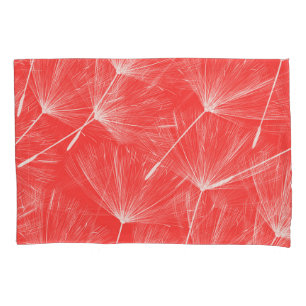 Flying Dandelion Seeds Vintage Background. Pillowcase