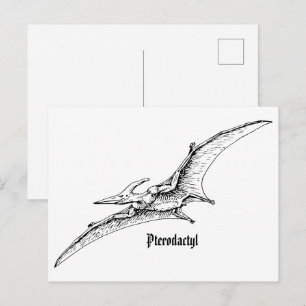 Flying dinosaur postcard