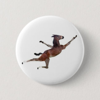 flying donkey 6 cm round badge
