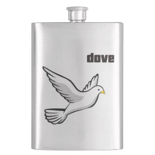 Flying dove hip flask