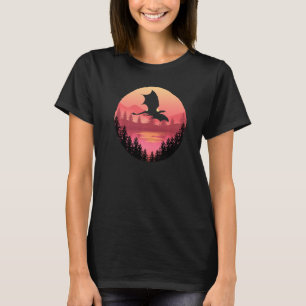 Flying Dragon  Cool Water Sunset Fantasy Sci Fi Ar T-Shirt