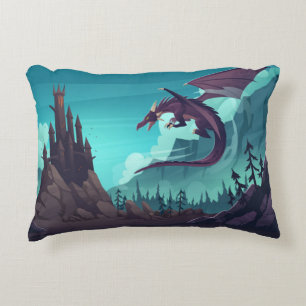 Flying dragon decorative cushion