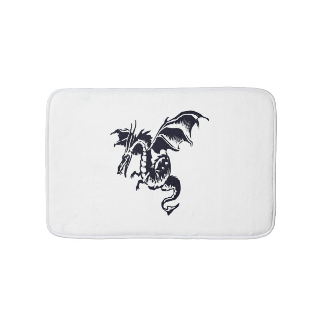 Flying Dragon Design Bath Mat (Front)