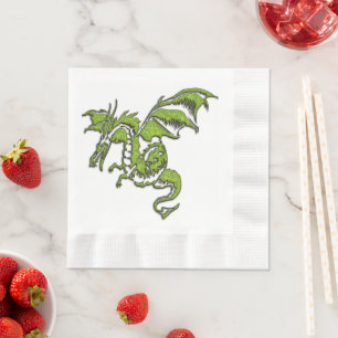 Flying Dragon Design Napkin