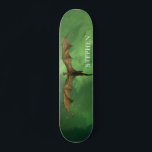 Flying Dragon Green Nebula Galaxy Monogram Skateboard<br><div class="desc">This design may be personalised by choosing the customise option to add text or make other changes. If this product has the option to transfer the design to another item, please make sure to adjust the design to fit if needed. Contact me at colorflowcreations@gmail.com if you wish to have this...</div>