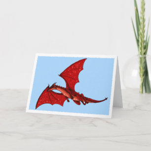 Flying dragon greeting card