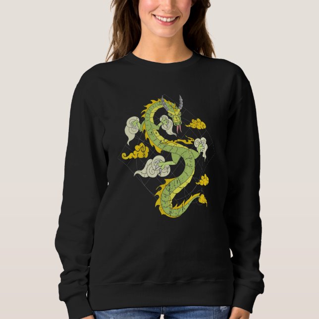 Flying Dragon Mythical Creature Fantasy Animal Fir Sweatshirt (Front)