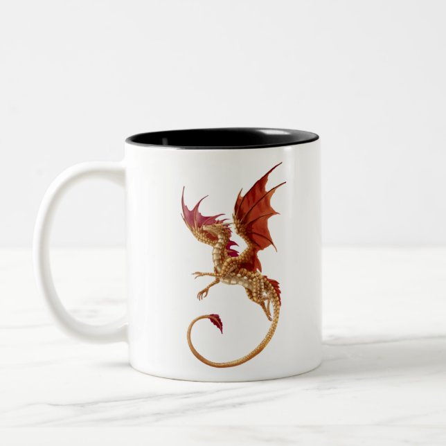 flying dragon Two-Tone coffee mug (Left)