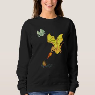 Flying Dragons Flames Lizard Wyverns Sweatshirt