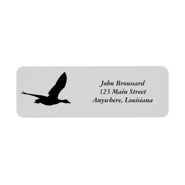 Flying Duck Head Address Label Return Address Label (Front)