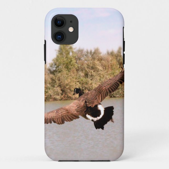 flying duck over water photograph Case-Mate iPhone case (Back)