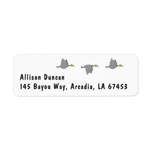 Flying Ducks Return Address Label