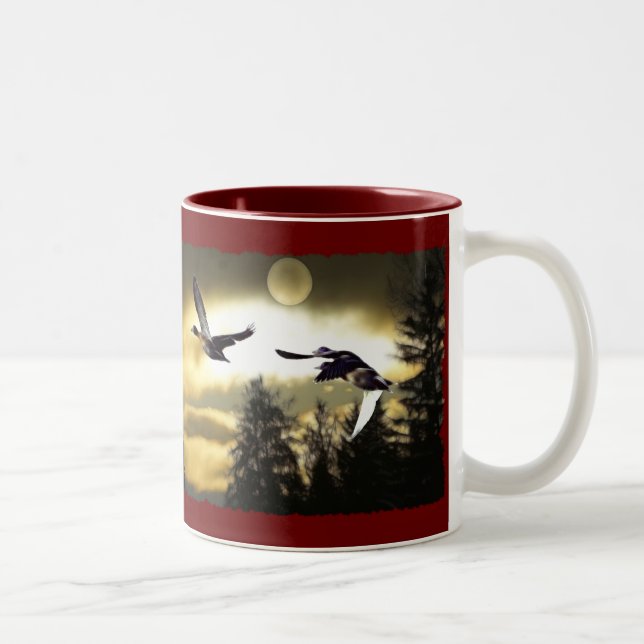 FLYING DUCKS Two-Tone COFFEE MUG (Right)