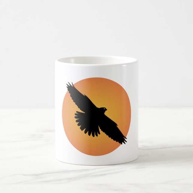 Flying eagle at front of the sun coffee mug (Center)