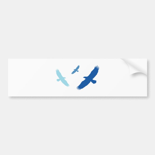 Flying Eagle (Blue) Bumper Sticker (Front)