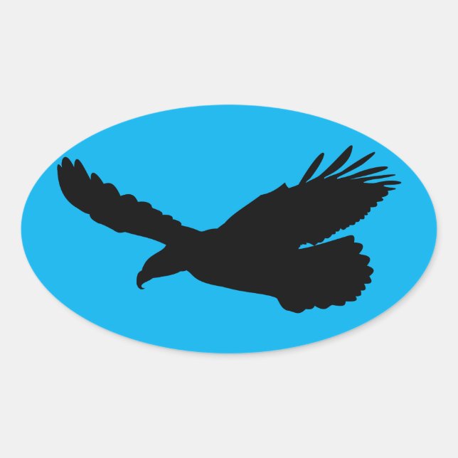 Flying Eagle Blue Sticker - Choose Colour (Front)