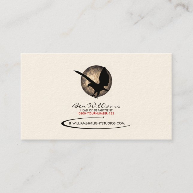 Flying Eagle Business Card (Moon Version 3) (Front)