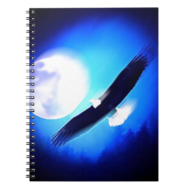 Flying Eagle & Moon Notebook (Front)