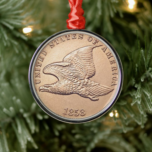 Flying Eagle Penny Metal Tree Decoration (Tree)
