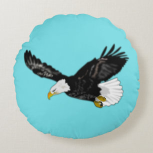 Flying Eagle Round Pillow