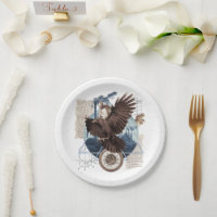 Flying Eagle with several other elements collage
