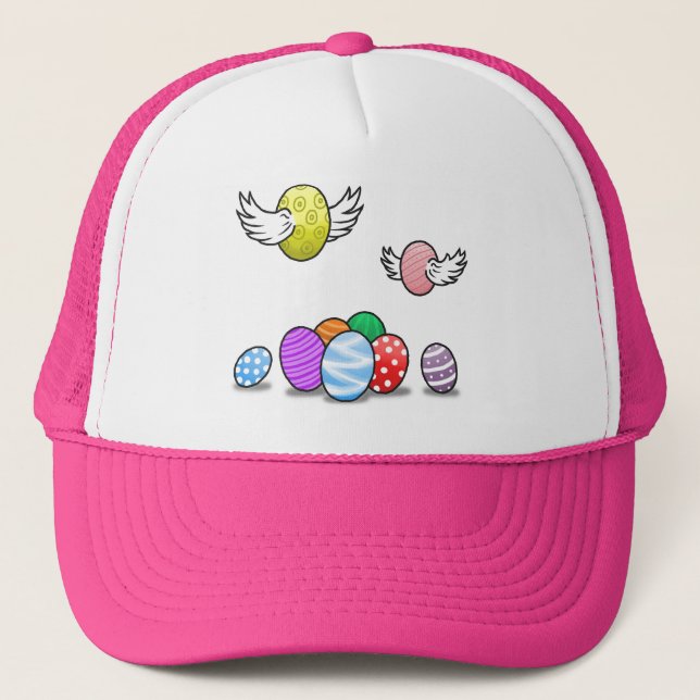 Flying Easter Eggs Trucker Hat (Front)