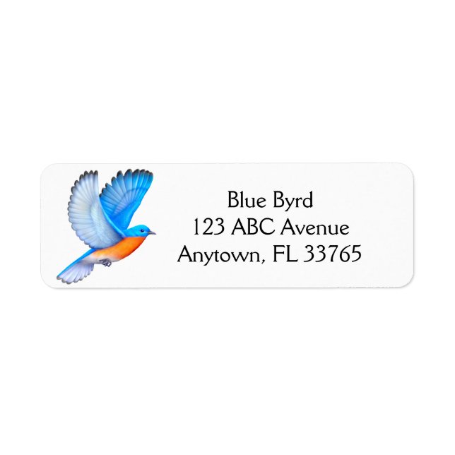 Flying Eastern Bluebird Address Labels (Front)
