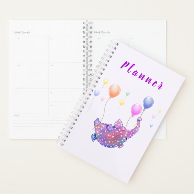 Flying Elephant Funny Planner (Display)