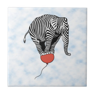 FLying Elephant Zebra Tile