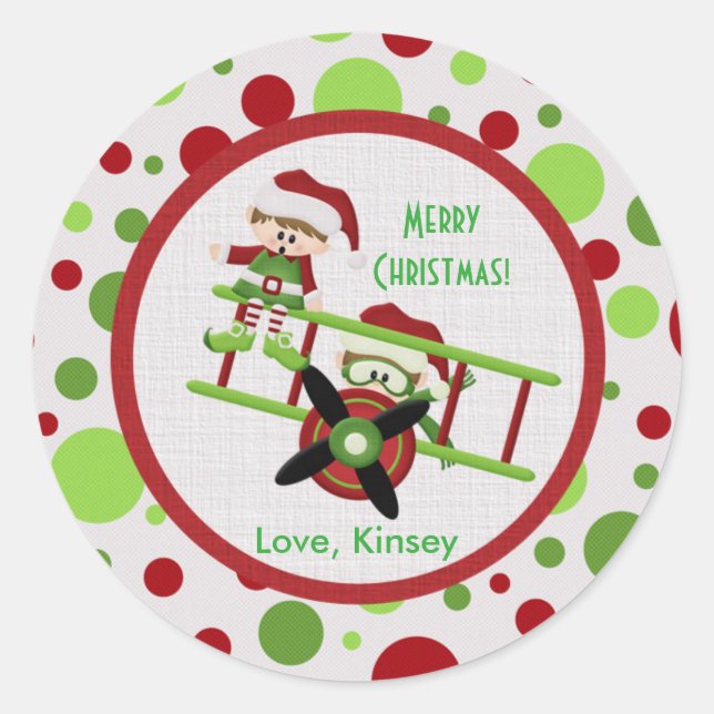 Flying Elves Christmas Stickers (Front)