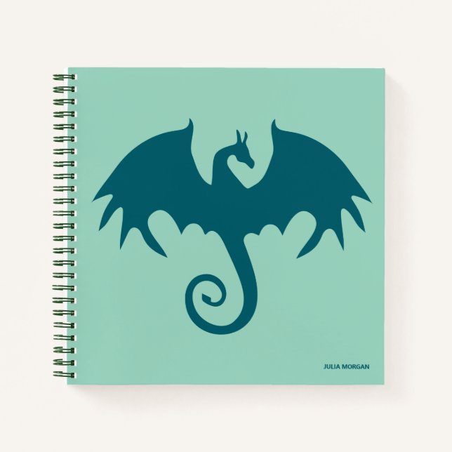 Flying Fantasy Dragon Personalised Custom Notebook (Front)