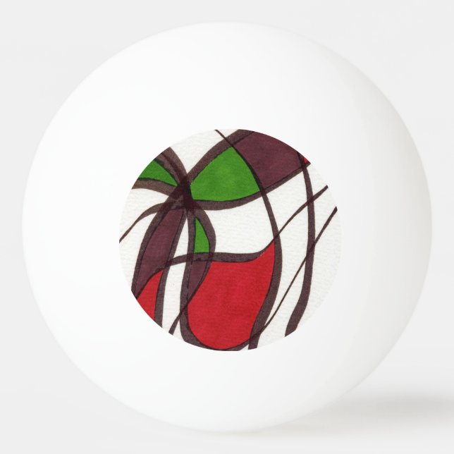 "Flying Fish" Abstract Ping Pong Ball (Back)
