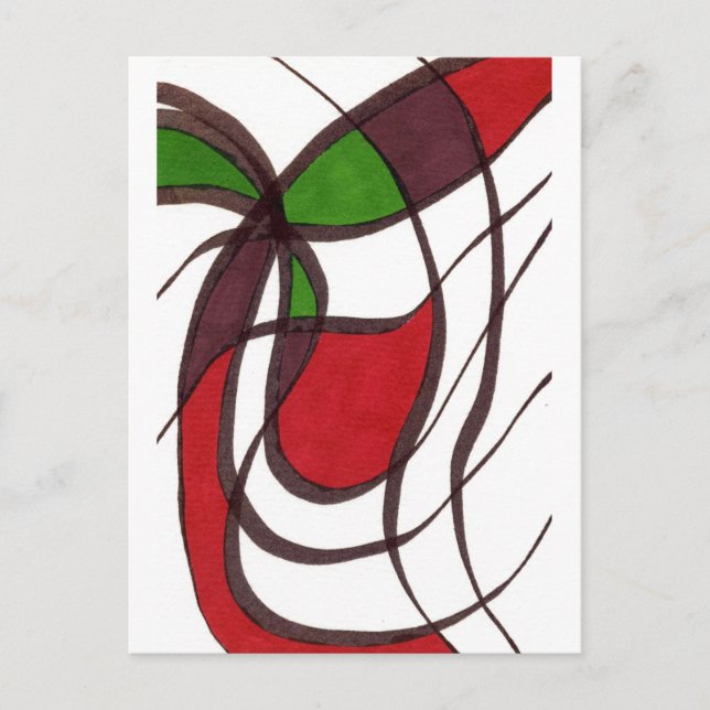"Flying Fish" Abstract Postcard (Front)