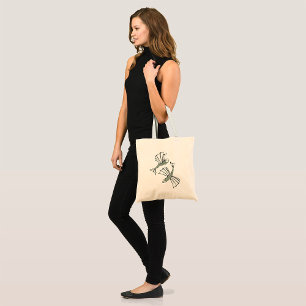 Flying Fish Hand Drawn Ocean Creature Tote Bag