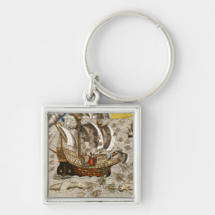 Flying Fish Meet in the Torrid Zone Key Ring