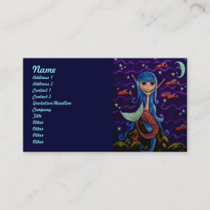 Flying Fish Mermaid and the Moon Business Card